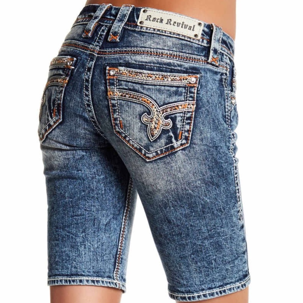 Rock Revival Bermuda Jean Shorts 32